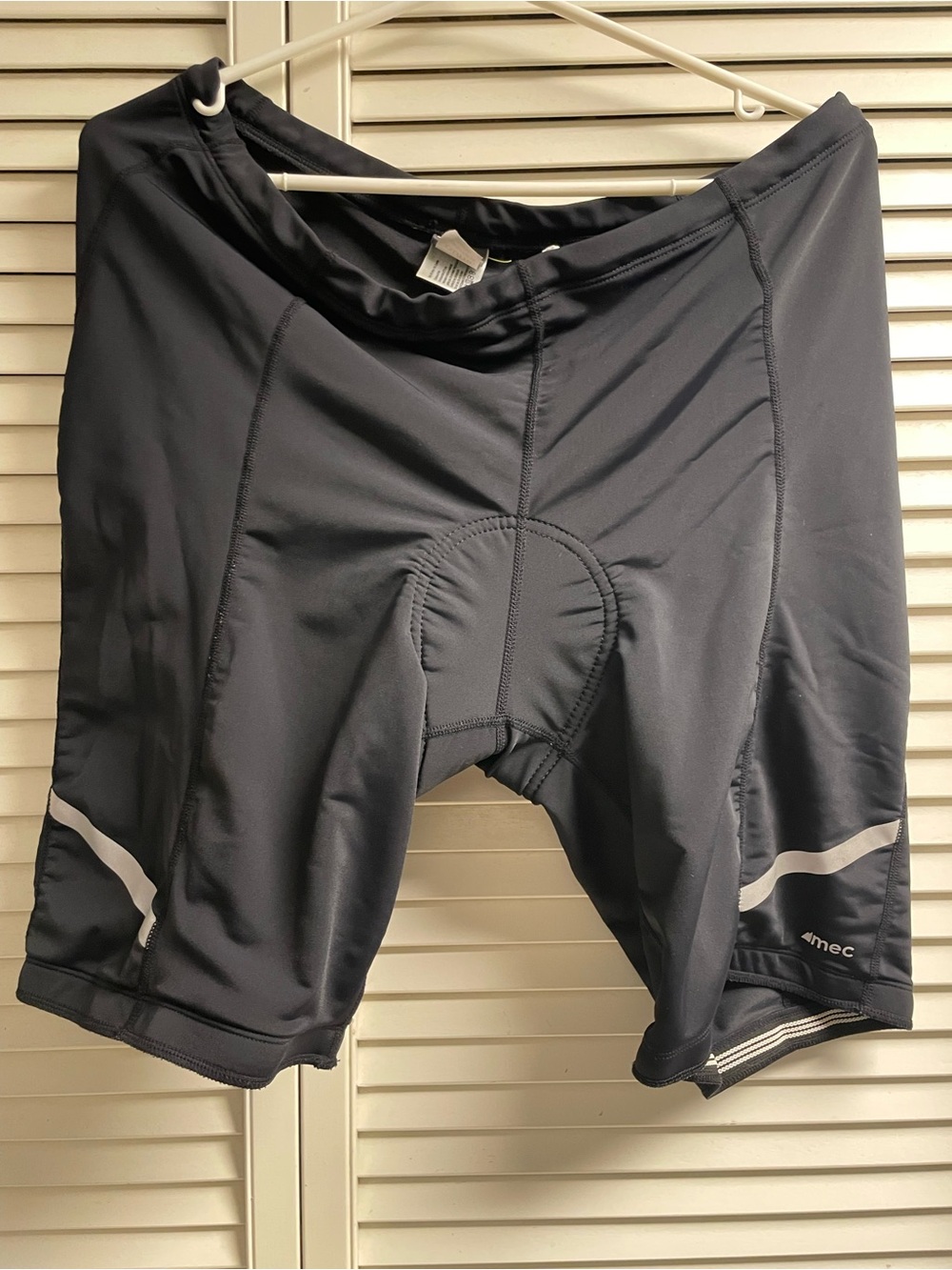 Men's MEC Black Cycling Shorts with Chamois Padding Size XXL